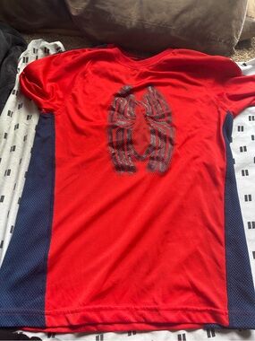 Marvel Red Athletic Spider-Man Tee with Navy Accents
